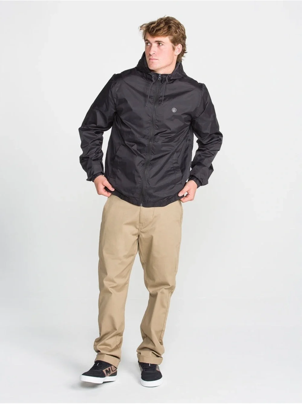 Volcom Men's Ermont Hooded Windbreaker Jacket size L